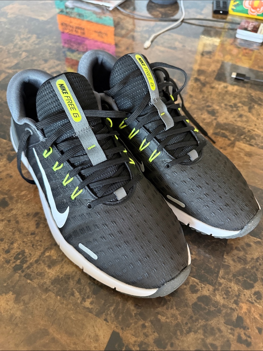 Nike Free Golf NN Golf Shoes Black Iron Grey White FN0332-001 Men's Size 12